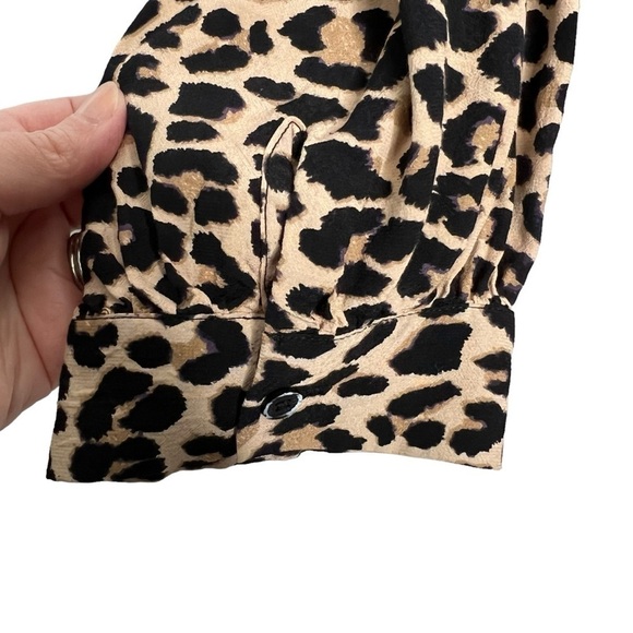 Zadig Voltaire Rooka Leopard Print Shirred Mini Dress Size S - Picture 12 of 16